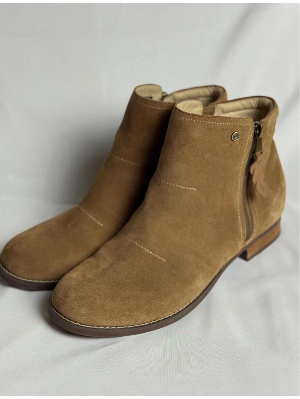 Spenco Ivy Womens Suede Ankle Boots Size 12